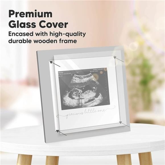 Baby Sonogram Picture Frame - Pregnancy Announcement Photo Frames(Cloud Gray) - Picture 3 of 6